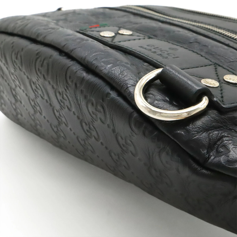 GUCCI Black Leather Pouch - Picture 4 of 9